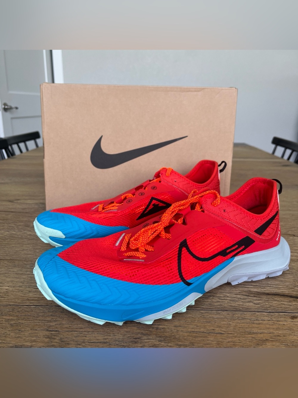 Size 12 Men’s - Nike Air Zoom Terra Kiger 8 Habanero Red Laser Blue DH0649 600